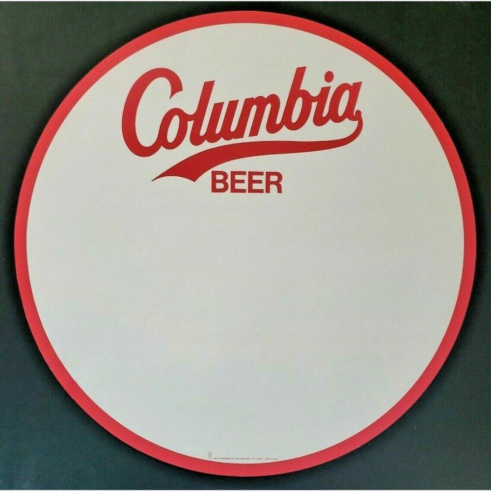 Vintage Columbia Carling Beer Brewery 18" Paper Old Tavern Store Display